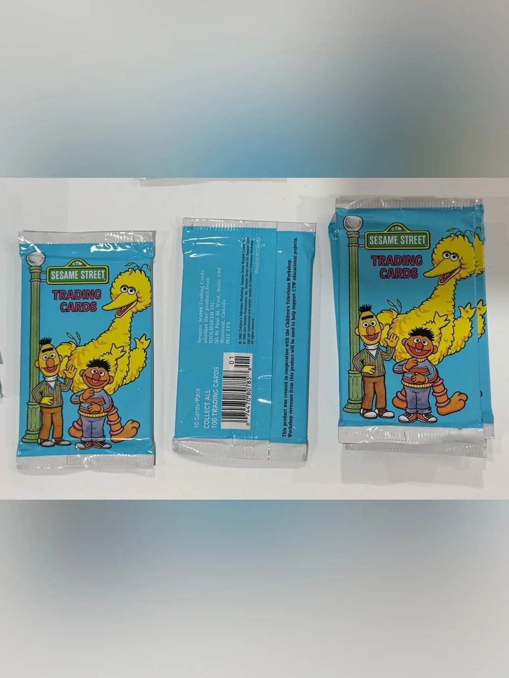 SESAME STREET TRADING CARDS NEW NWT ULTRA RARE VINTAGE HTF SEALED PACK 10 CARDS